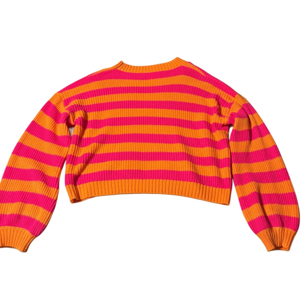 Striped Orange and Pink Women's Sweater
